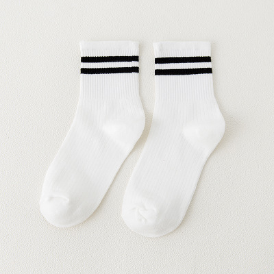 2020  Two Bars In Tube Female Cotton Casual Socks Piles Of Socks Wholesale